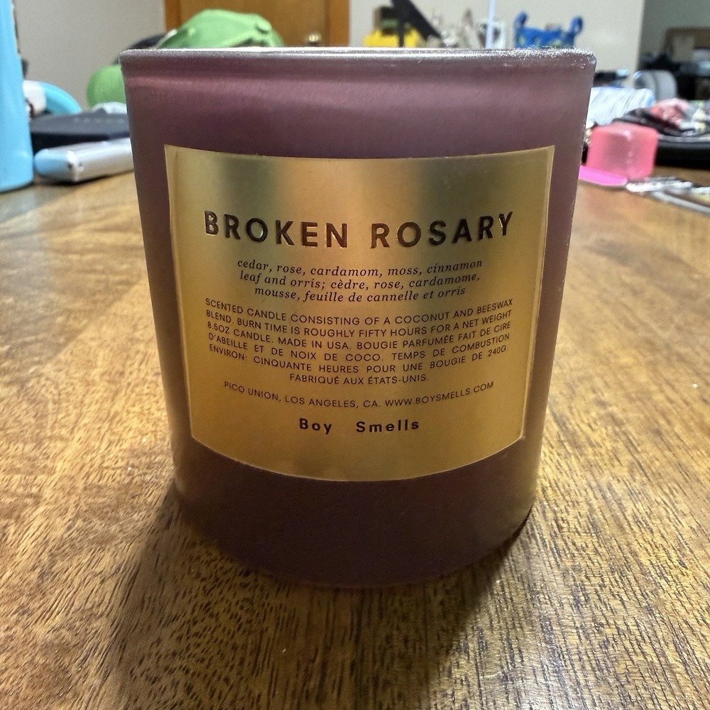 Boy Smells Broken Rosary Candle 8.5oz Brand New  LIMITED EDITION
